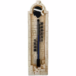 Thermomètre en plâtre Fabriqué à la main Fabriqué à la main en France - En Ardèche En plâtre Dimensions : Hauteur 25.5 cm - L ...