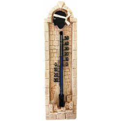 Thermomètre en plâtre Ocre Fabriqué à la main - Artisanal