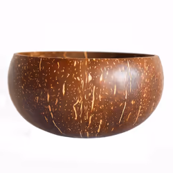Grand bol nature en noix de coco Dimensions : Hauteur 8 cm - Diamètre 15 cm Noix de coco Ce bol est fait main au Vietnam Il e ...