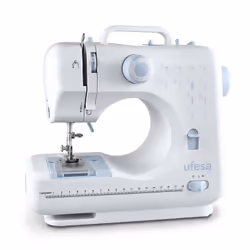 Ufesa SW1201, Bleu, Blanc, Machine à coudre manuelle, coudre, en une étape, Electrique, 6 V