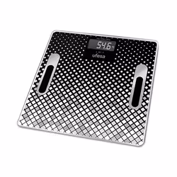 Ufesa BE1855, Pèse-personne électronique, 180 kg, 100 g, Noir, Blanc, kg, lb, ST, Carré