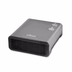 Ufesa CP1800IP, Chauffage de ventilateur électrique, IP21, Intérieure, Sol, Table, Noir, Rotatif