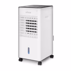 Ufesa CL6040, Refroidisseur d'air évaporatif portable, Blanc, 4 roue(s), Tactile, 5 L, 12 h