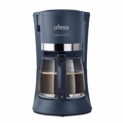 Ufesa CG7114, Machine à café filtre, 0,6 L, Capsule de café, 600 W, Bleu, Argent