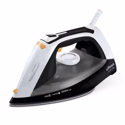 Ufesa PV3650 Mérida, Fer à repasser à sec ou à vapeur, Semelle en céramique, 45 g/min, Noir, Blanc, 0,4 L, Intégré