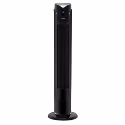 Ufesa Oslo, Ventilateur vertical domestique, Noir, Argent, Sol, 53,28 dB, Tactile, Sans fil, 12 h