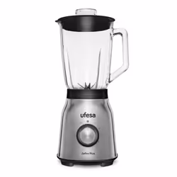Ufesa 70205336, Mélangeur de table, 1,5 L, Fonction d'impulsion, Pileur de glace, 1250 W, Acier inoxydable