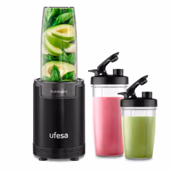 Ufesa BS2500 Nutriboom, Mélangeur de table, 0,8 L, Fonction d'impulsion, Pileur de glace, 1,05 m, 900 W