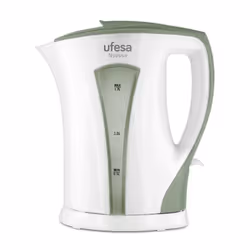 Ufesa Nyassa 1.7L, 1,7 L, 2200 W, Vert, Blanc, Indicateur de niveau d'eau, Sans fil, Filtrage