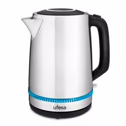 Ufesa Ness, 1,7 L, 2200 W, Noir, Acier inoxydable, Indicateur de niveau d'eau