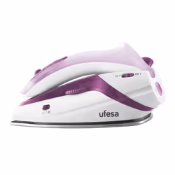Ufesa PV0500 Fer à repasser à sec ou à vapeur Semelle en acier inoxydable 1100 W Violet, Blanc