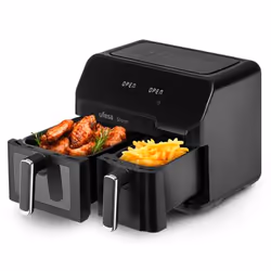 Ufesa Storm, Friteuse d’air chaud, 9 L, 60 °C, 200 °C, Double, Noir