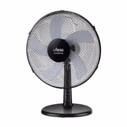 Ufesa 84105607, Ventilateur à lame domestique, Noir, Table, 30 cm, Boutons, Secteur