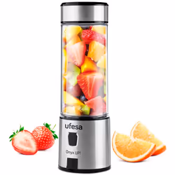 Ufesa Onyx GO & UP! 0,4 L Mélangeur de table Noir, Acier inoxydable