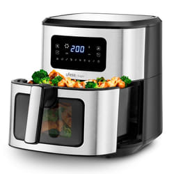 Ufesa 72805690 friteuse Unique 6,5 L Autonome Friteuse d’air chaud Noir, Acier