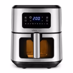 Ufesa 72805690 friteuse Unique 6,5 L Autonome Friteuse d’air chaud Noir, Acier