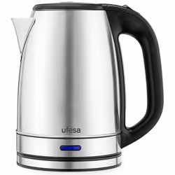 Ufesa Resia, 1,7 L, 2200 W, Noir, Acier inoxydable, Acier inoxydable, Indicateur de niveau d'eau
