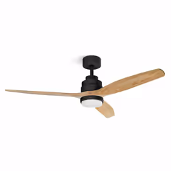 Ufesa 84105846, Ventilateur à lame domestique, Noir, Bois, Plafond, 50,4 dB, 132 cm, 208,05 m³/h