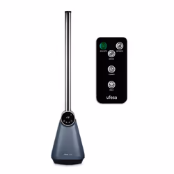 Ufesa Tokio, Ventilateur vertical domestique, Noir, Sol, Table, 51,7 dB, 40°, Tactile