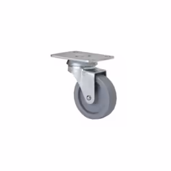 Roulette pivotante 3/0001.-Diamètre 40mm.-Hauteur 58mm.-Plaque métallique 46x36mm.-Poids jusqu'à 22 kg par roulette.-Polyprop ...