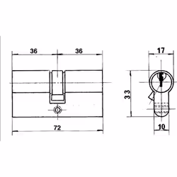 A Forged Tool 03017830 Barillet de serrure