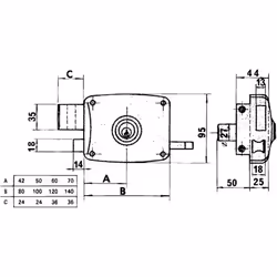 Verrou Sobr. 100x50mm 5124ahe10i H.esm S/pal Izq Lince