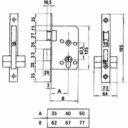 Lince - lock 5801-40