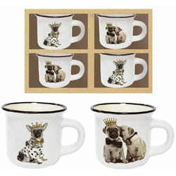 Enesco - Set expresso 4 tasses - Les Chiens