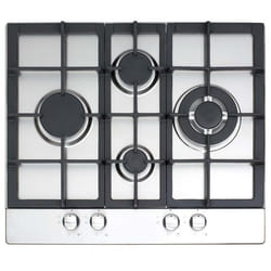 CATA LGD 631 Noir, Acier inoxydable Intégré Gaz 4 zone(s)