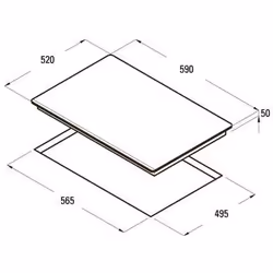 CATA GIGA 600 BK Noir Intégré Plaque avec zone à induction 4 zone(s)