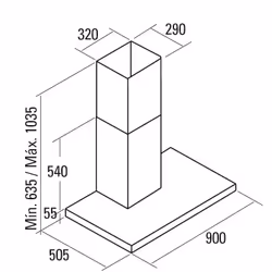 CATA BETA 600 Intégré au plafond Acier inoxydable 780 m³/h B