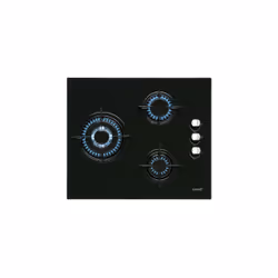 CATA CI 6021 BK, Noir, Intégré, 60 cm, Gaz, Verre, 3 zone(s)