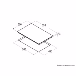 CATA IB 6030 WH Blanc Intégré Plaque avec zone à induction 3 zone(s)