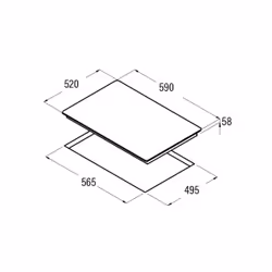 CATA IB 6303 BK Noir Intégré Plaque avec zone à induction 3 zone(s)
