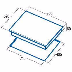CATA IDF 8021 PRO BK Noir Intégré Plaque avec zone à induction 4 zone(s)