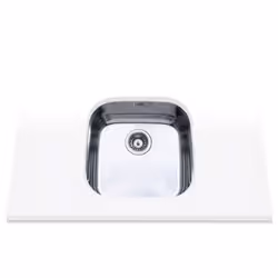 Edesa Fuji BE 40x40 1C Plus, Evier encastré, Rectangulaire, Acier inoxydable, Acier inoxydable, 1 bols, Rectangulaire