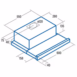 CATA TF 5260 X Semi-intégrée (semi-encastrée) Acier inoxydable 325 m³/h D