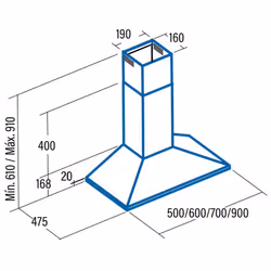 CATA V 900 Montée au mur Acier inoxydable 420 m³/h C