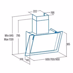 CATA VALTO 900 XGWH, 575 m³/h, Conduit / Recirculation, A, B, E, 44 dB