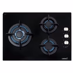 CATA CCI 5003 BK, Noir, Intégré, 59 cm, Gaz, Verre, 3 zone(s)