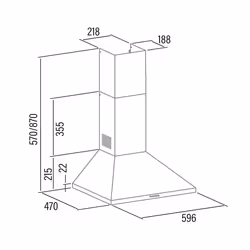 CATA V-6000 X Monté au mur Acier inoxydable 480 m³/h C
