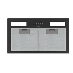 CATA 02030408 hotte Montée au mur Noir, Acier inoxydable 645 m³/h C