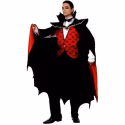Déguisement de vampire adulte taille XL - Halloween - Homme - Noir et rouge