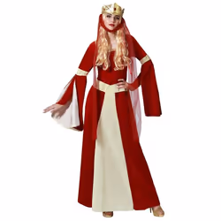 déguisement femme médiévale rouge taille xs/s