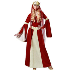 déguisement femme médiévale rouge taille xs/s