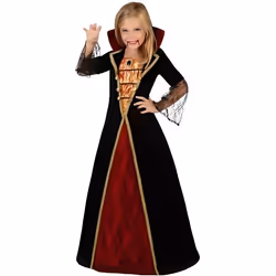 Déguisement de vampire fille - ATOSA - robe longue noire et rouge - à partir de 3 ans