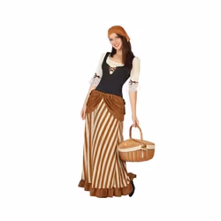 Déguisement daubergiste pour adulte ATOSA - Panoplie femme blanche et marron - A partir de 18 ans