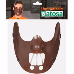 Masque Halloween Hannibal Lecter - ATOSA - Marron - Adulte - Intérieur