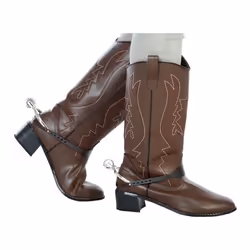 Eperons de Cowboy - ATOSA - Accessoire de déguisement Homme - Paire déperons en plastique argenté et marron