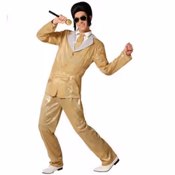 Déguisement Homme Rockeur Doré